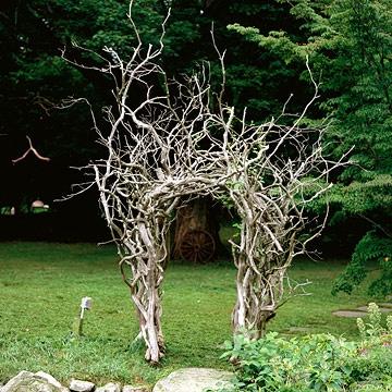 Садовая арка из кустарника