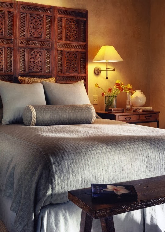 Дизайн деревянного изголовья кровати