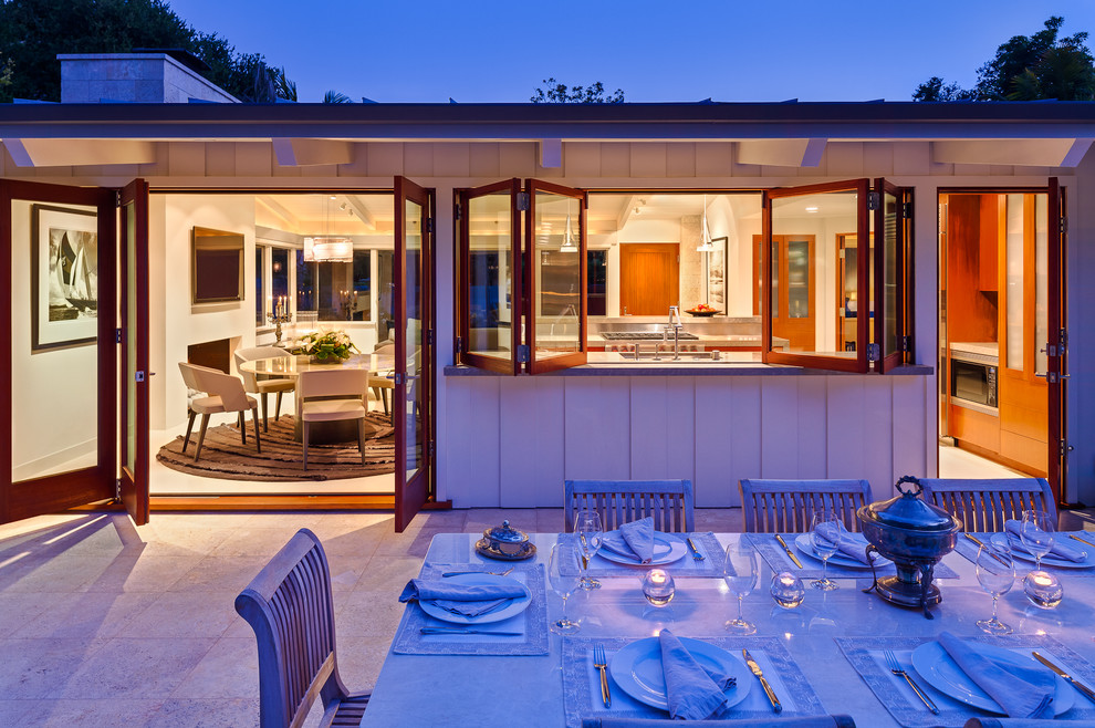 Оригинальный дизайн интерьера кухни с открытой террасой от Style Create Design