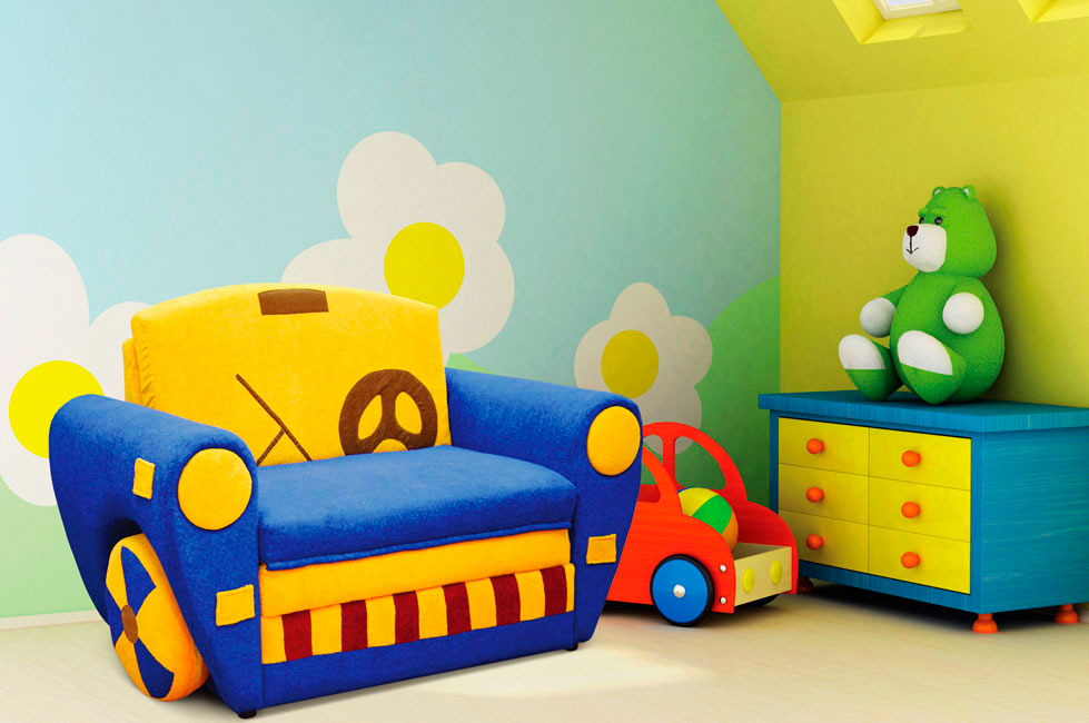 Фото детской комнаты с креслом кроватью