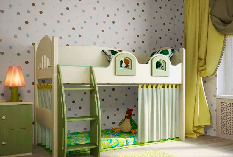 Фото детской комнаты с кроватью-чердаком в итерьере