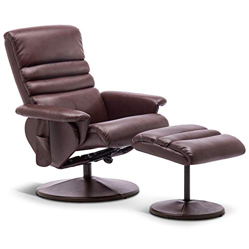 Mcombo Recliner with Ottoman, Reclining Chair with Massage,...