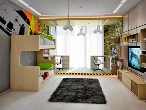 Планировка детской комнаты для двоих детей: лучшие идеи 6