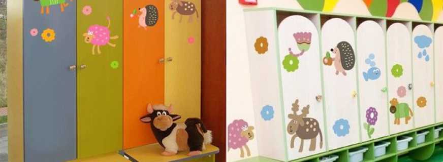 Комплект наклеек для детского сада на шкафчики кроватки