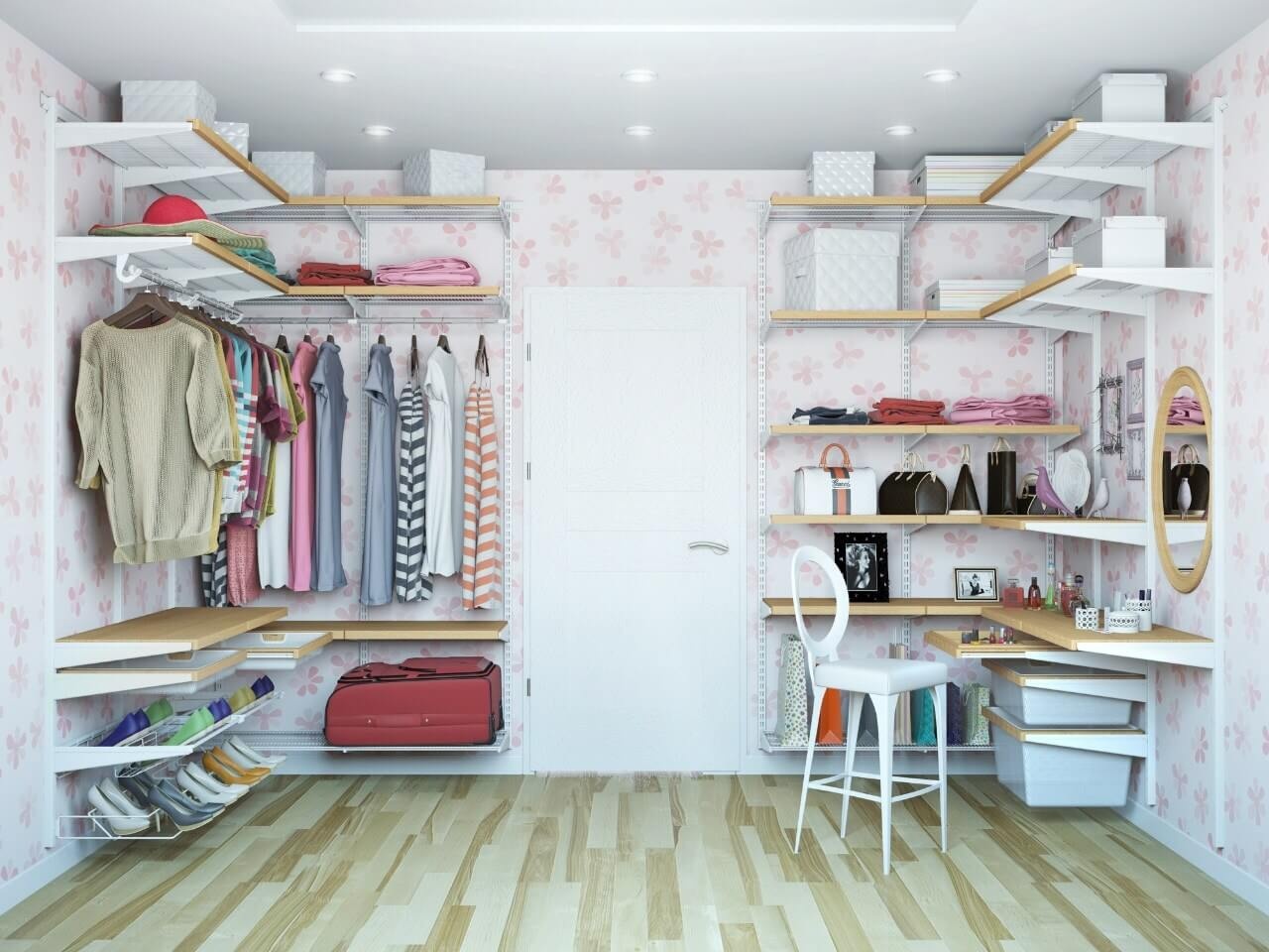 Фото красивой гардеробной комнаты