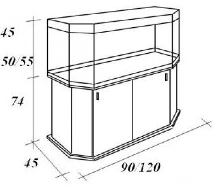Размеры тумбы под аквариум 200 литров