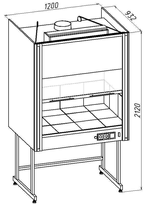 Продувочный шкаф для вытяжной вентиляции