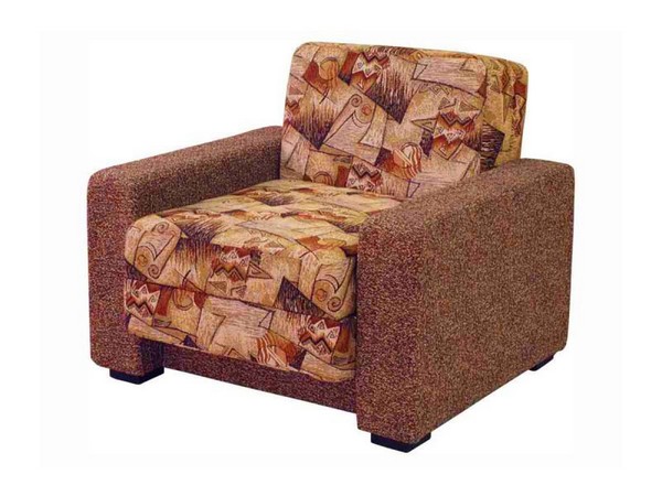 Коричневое кресло-кровать