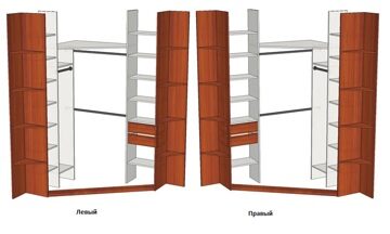 Угловой шкаф купе