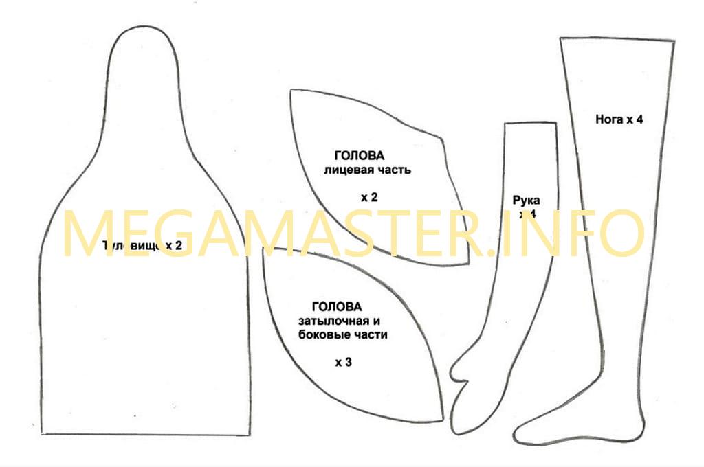 Выкройка куклы Тыквоголовки
