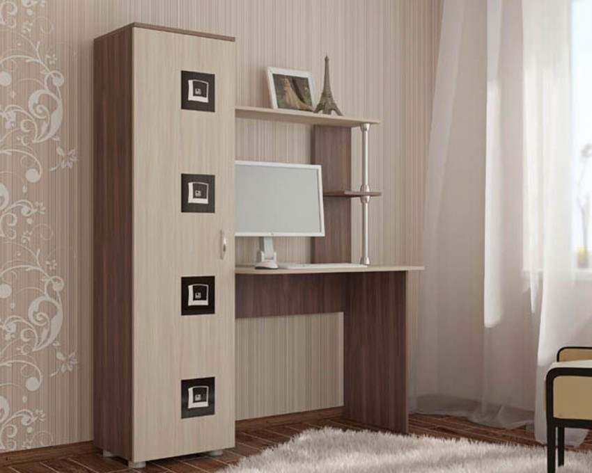 Мебель для школьника в маленькую комнату с угловым шкафом