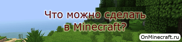 Что можно сделать в Minecraft?