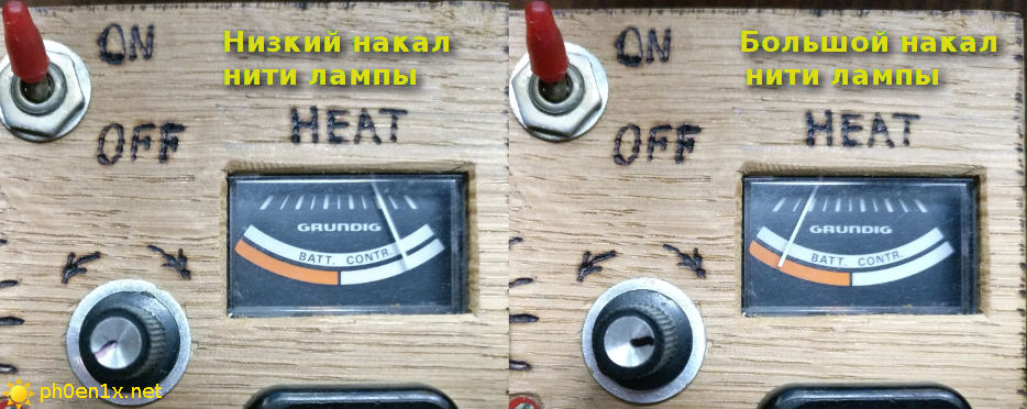 Индикатор для отображения состояния нити накала радиолампы в самодельном радиоприемнике