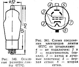 Цоколевка радиолампы 6П7С