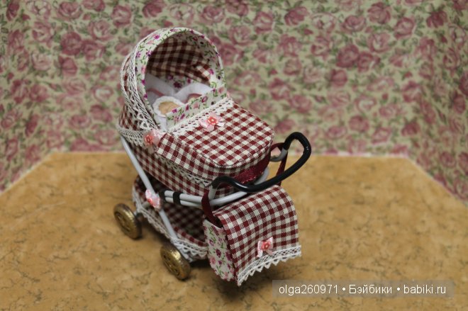 Миниатюрные коляски для кукол 1:12. Кукольная миниатюра