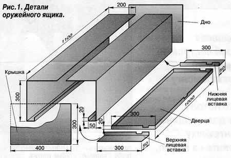 Чертеж и схема оружейного шкафа