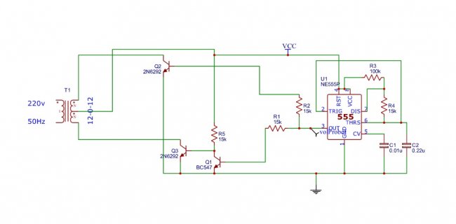 Простой инвертор 12В – 220В 50Гц