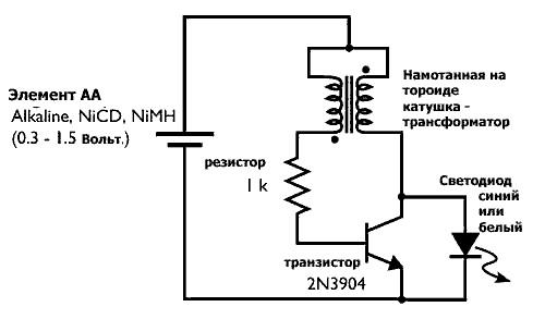 Вечный фонарик без батареек