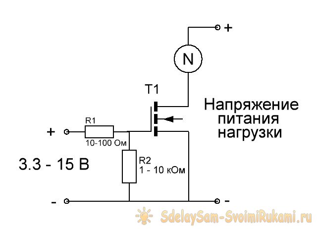 Ключ на полевом транзисторе