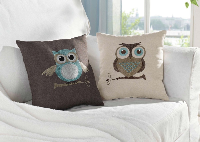 подушки для дивана совы