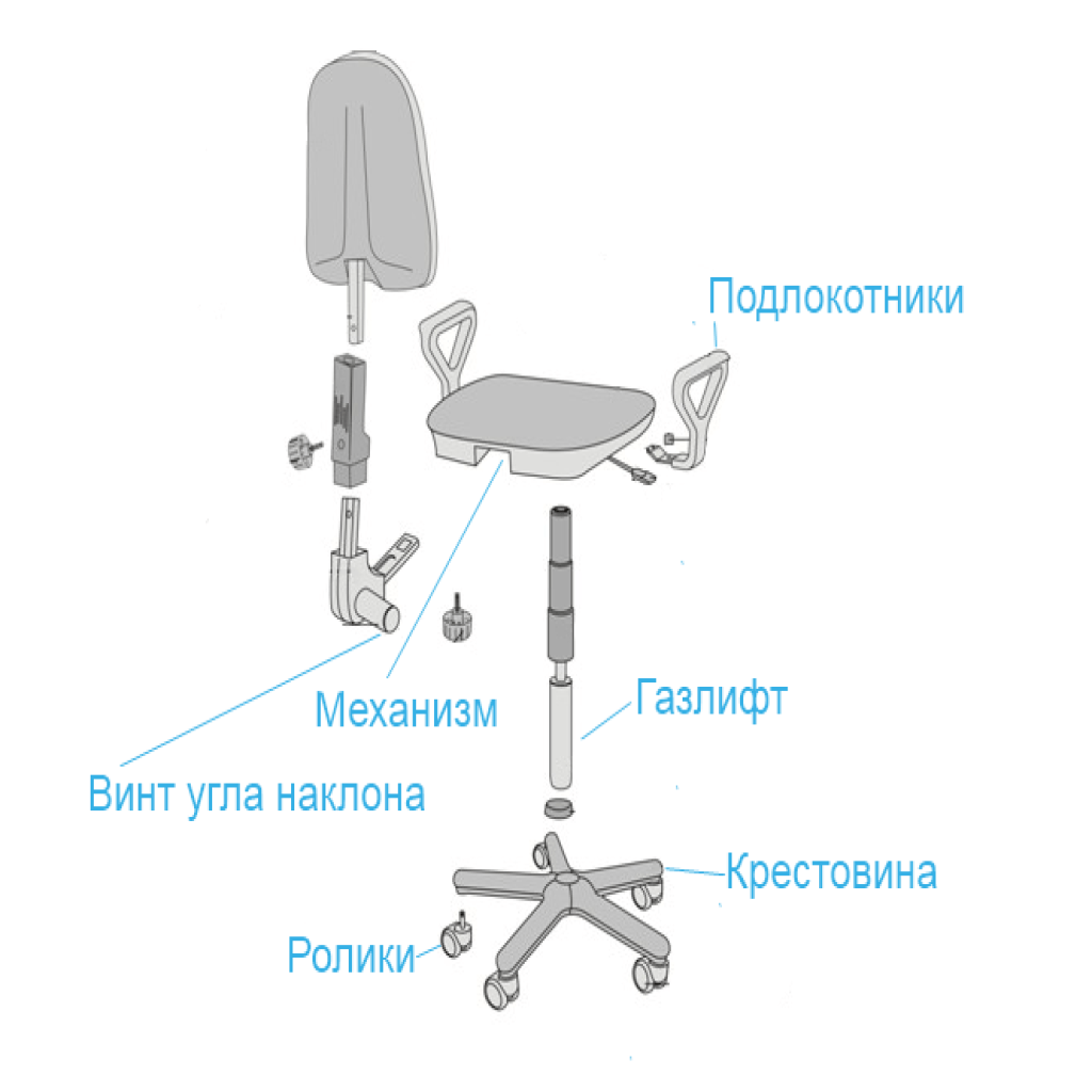 Разобрать офисное кресло