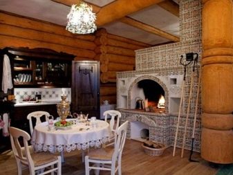 Русский стиль: планировка дома размером 6x6 м с печкой