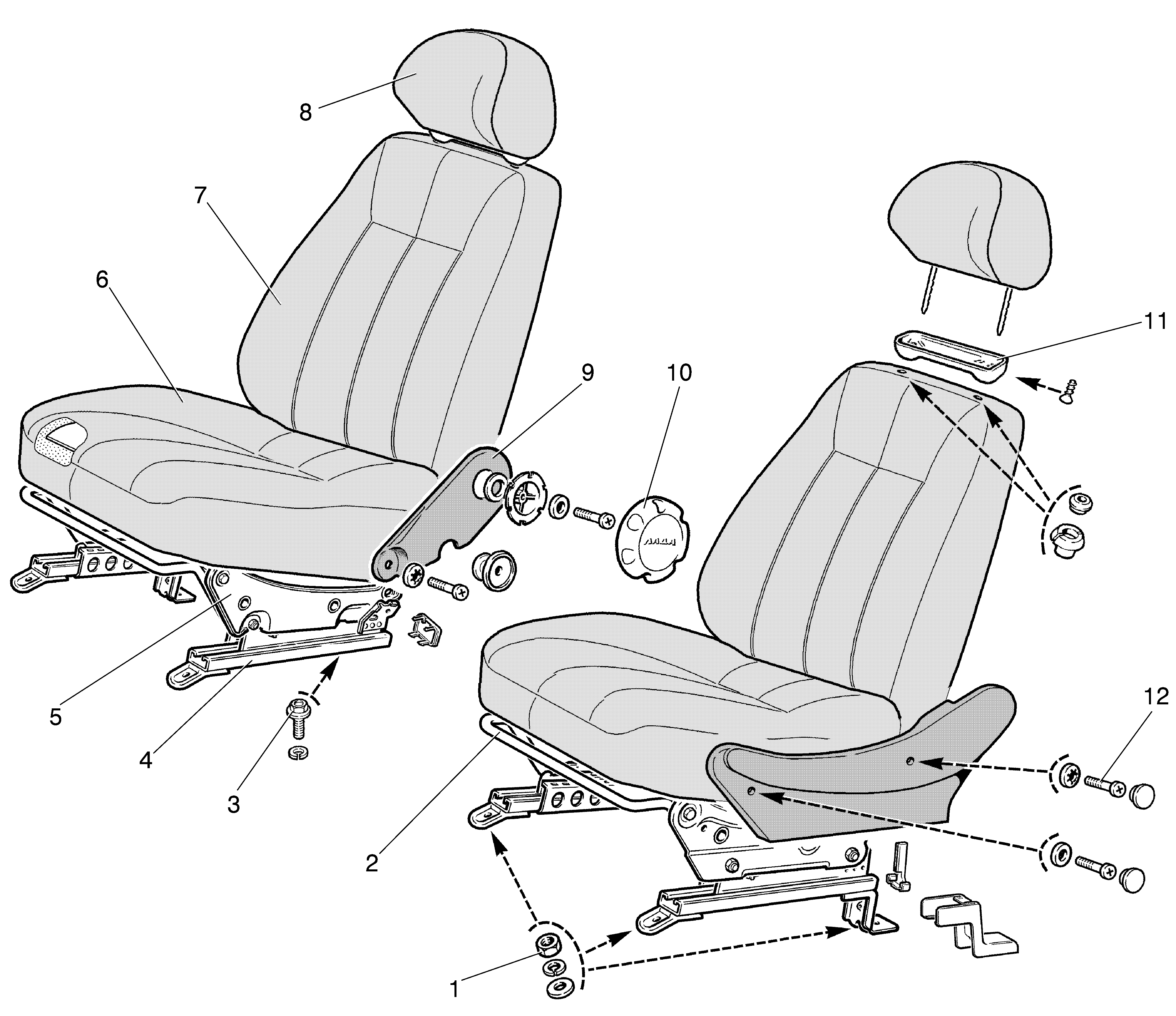 Механизм регулировки кресла Шевроле Нива