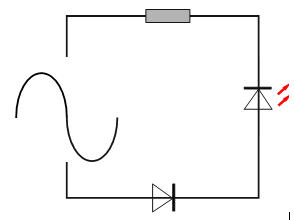 Подключение светодиода в сеть переменного тока