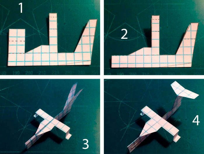 самолёт из бумаги поэтапно