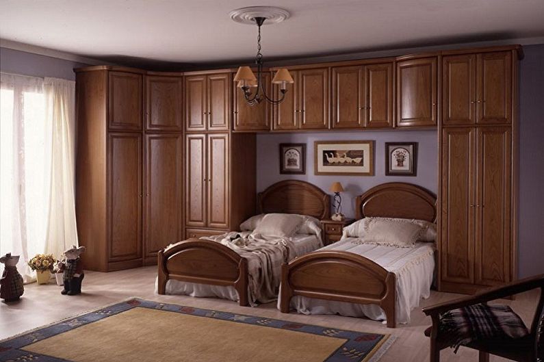 Виды односпальных кроватей - Кровать, встроенная в мебель