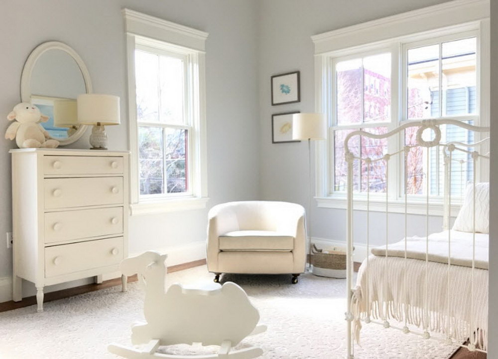 Белый цвет в интерьере детской комнаты