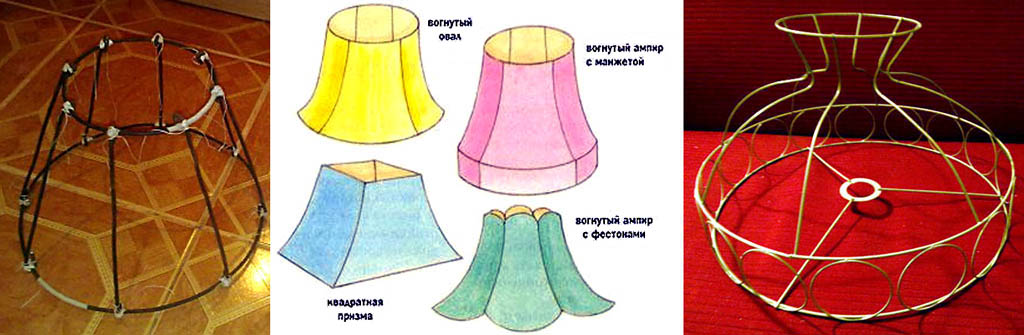 Каркасы абажуров настольных ламп