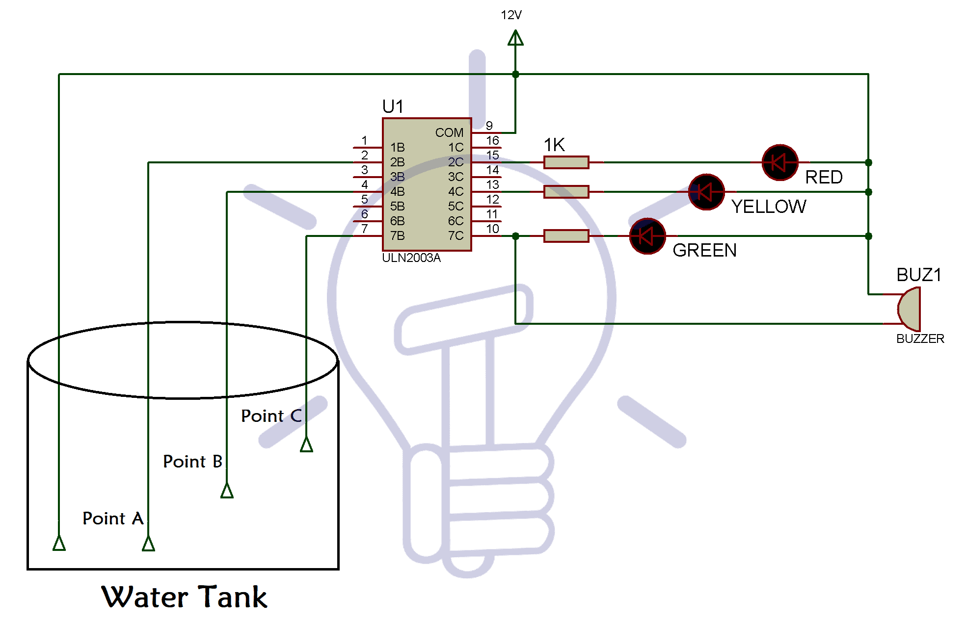 Water-Level-Indicator-Circuit-Diagram-using-ULN2003-IC