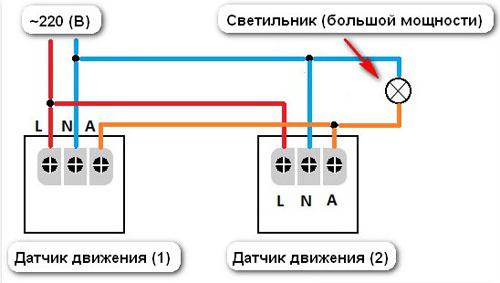 как подключить датчик движения