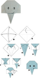 Слон из бумаги (оригами)-2