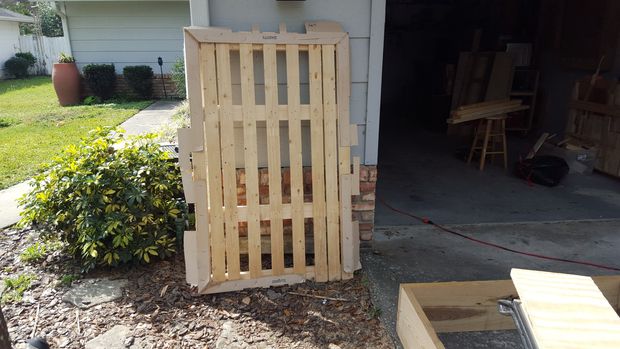 Sand Box W/ Lid That Opens Into Bench and a Canopy 