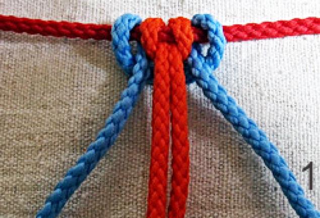 Техника плетения макроме горизонтальный репсовый узел